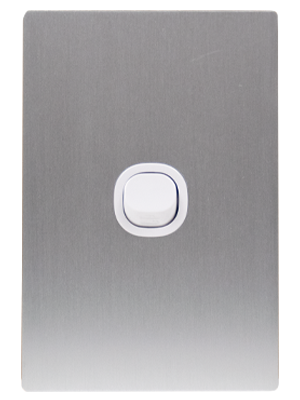 Vynco S/G Urban Switch 1G 16A White Silver Metal