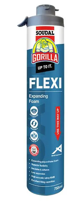 Holdfast Gorilla FLEXI Expanding Foam Click&Fix 750ml