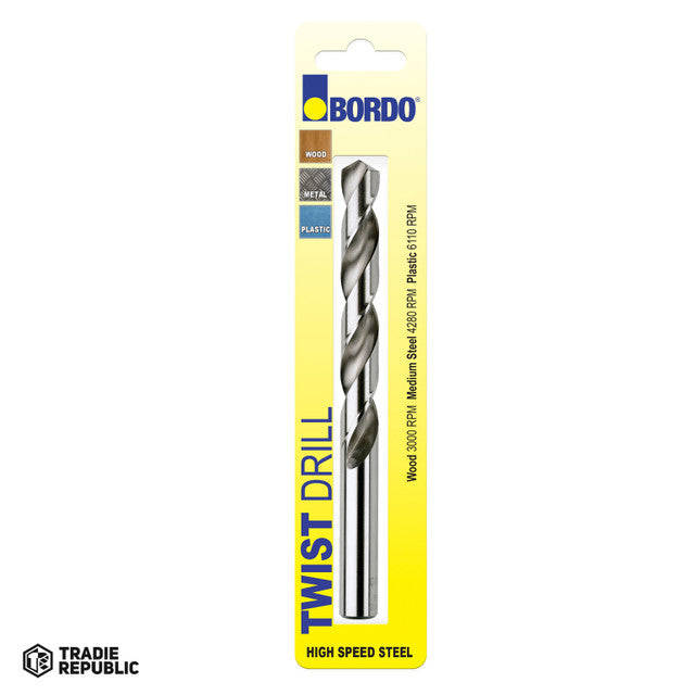 BORDO JOBBER DRILL 10mm x 3/8 SHK SINGLE PACK