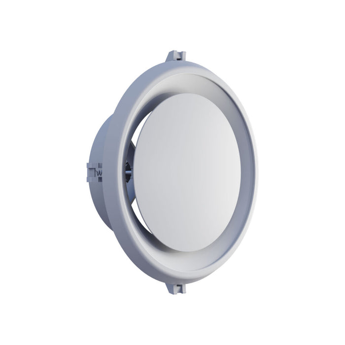 Holyoake Environmental Ceiling Outlet Manual Operation Round 150mm Diameter Engineered Polymer Diffuser Brighter White Colour