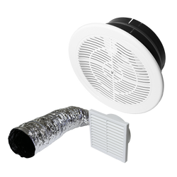 Weiss 200mm extractor fan with reducer and ducting