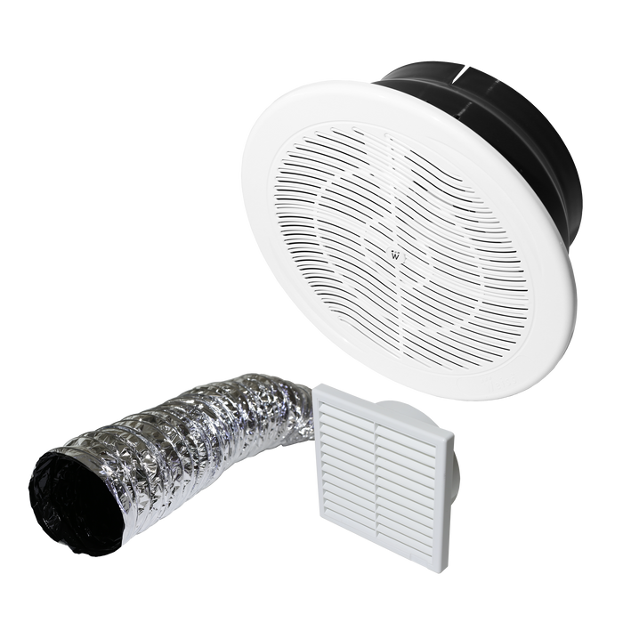 Weiss 200mm extractor fan with reducer and ducting