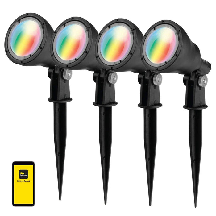 BRILLIANT SMART RGB 3W SPIKE/POND GARDEN LIGHT KIT (4PK) - BOTANIC
