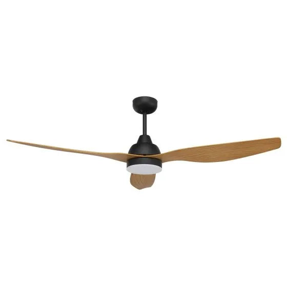 BRILLIANT BAHAMA SMART 52" DC FAN CCT LED - WHITE WITH TIMBER FINISH B