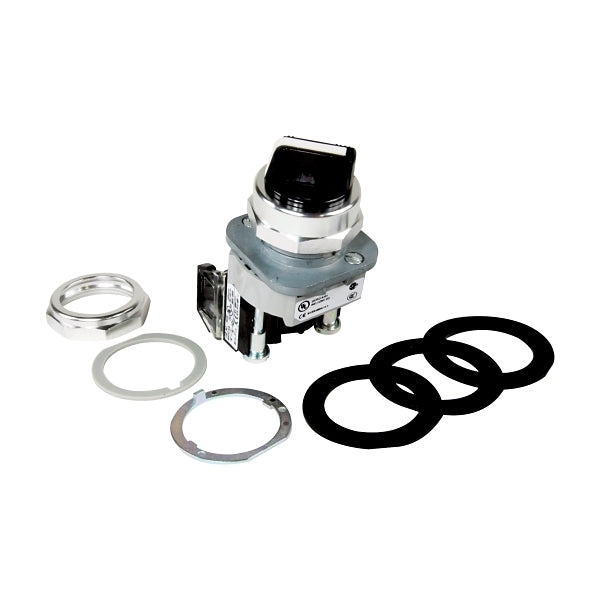 Allen Bradley SEL SW 30.5mm FS 2P N/ILL KNOB MAIN 1NO 1NC WHITE