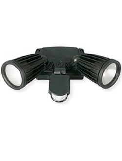 Glight TWIN 10W LED SECURITY LIGHT 3000K IP54 BLACK SENSOR