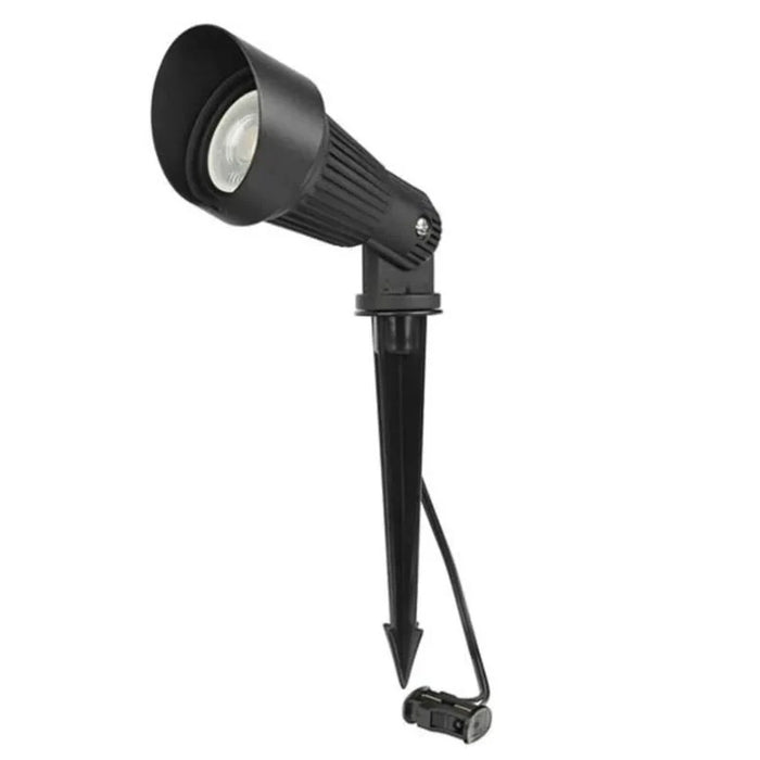 Brilliant Stiletto II Garden Spotlight With 5W 3000K LED MR16 Globe - Black