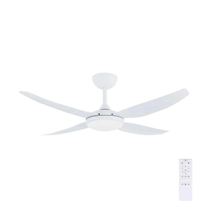 AMARI 52" DC CEILING FAN 4 BLADE 24W DIM CCT LED - WHITE