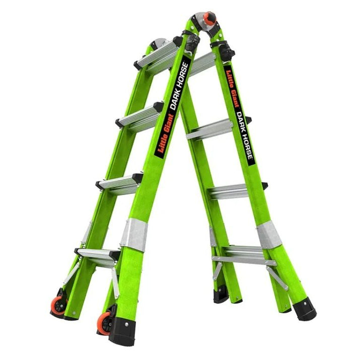 Staffy Little Giant DARK HORSE, M17, 4 STEP, FIBREGLASS MULTI LADDER, ROCK-LOCKS, INDUSTRIAL 150KG