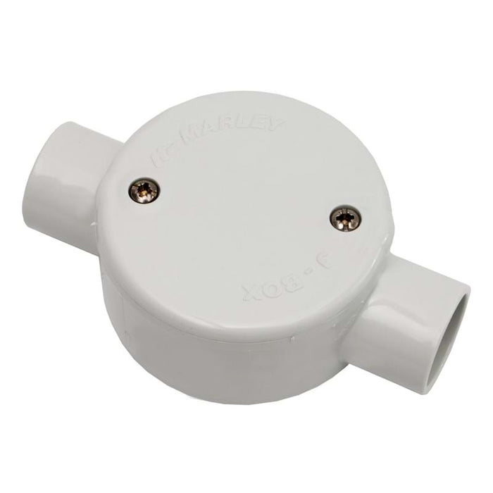 Marley Junct/box 25mm 2 way grey 22.25G