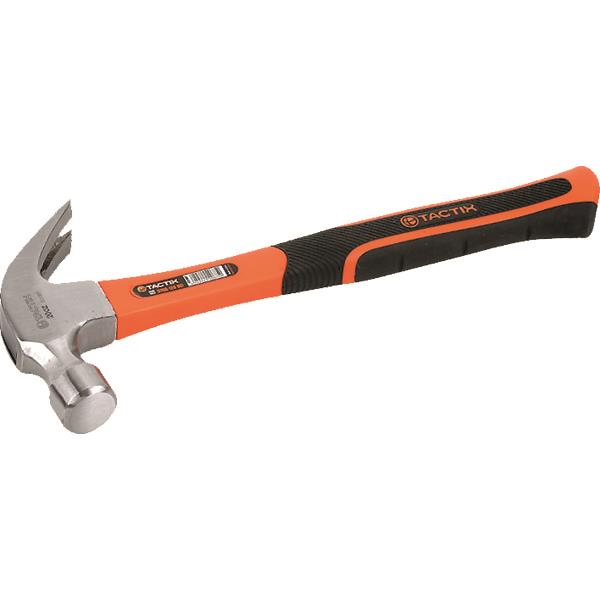 TACTIX HAMMER CLAW 570G (20OZ) FIBREGLASS HANDLE