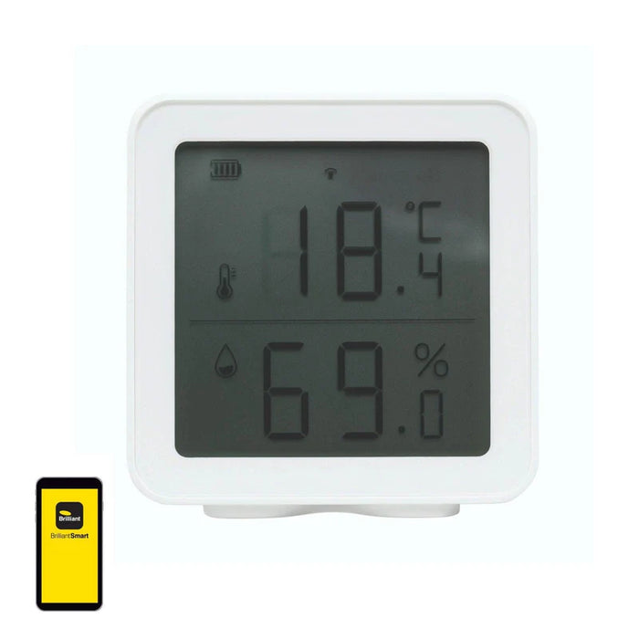 Brilliant Smart Temperature & Humidity Sensor - White — Scott Electrical