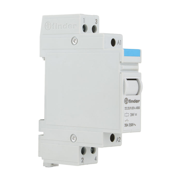 Finder Modular Monostable Relay 20A 1NO 1NC 12VDC Coil