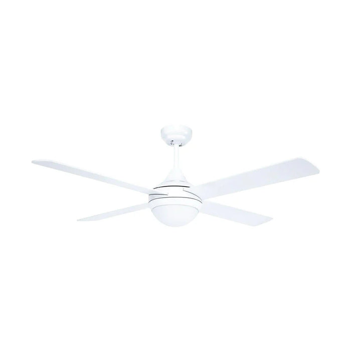 Brilliant Tempo Plus 48" Ceiling Sweep Fan With Plywood Blades with Light & Remote White