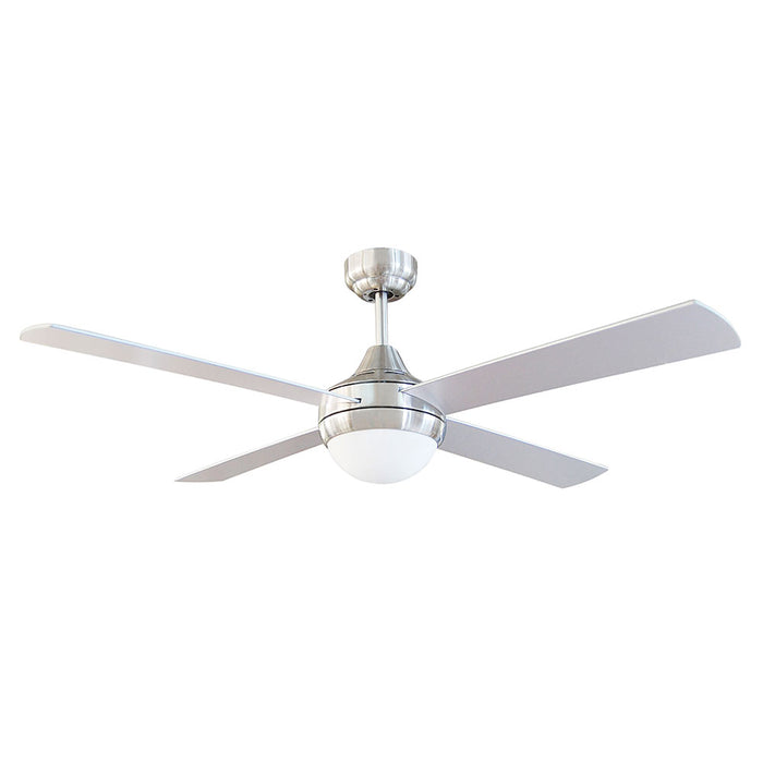 Brilliant Tempo Plus 48" Ceiling Sweep Fan With Plywood Blades with Light Chrome