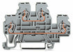 EngComp Wago Double-deck terminal block Through/through terminal block L/L, gray