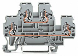 EngComp Wago Double-deck terminal block Through/through terminal block L/L, gray