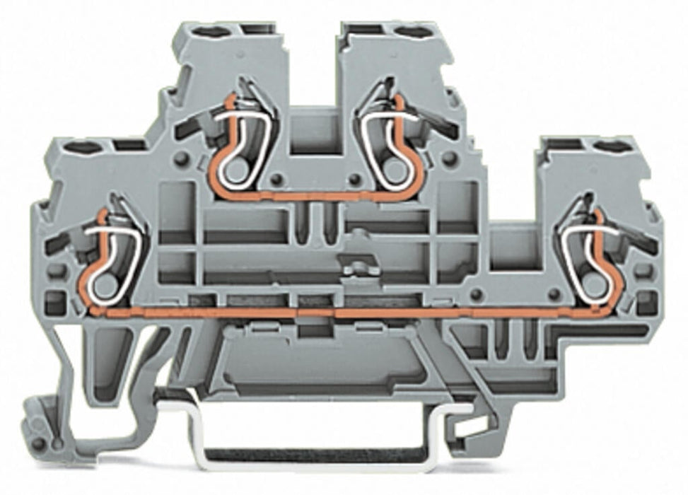 EngComp Wago Double-deck terminal block Through/through terminal block L/L, gray