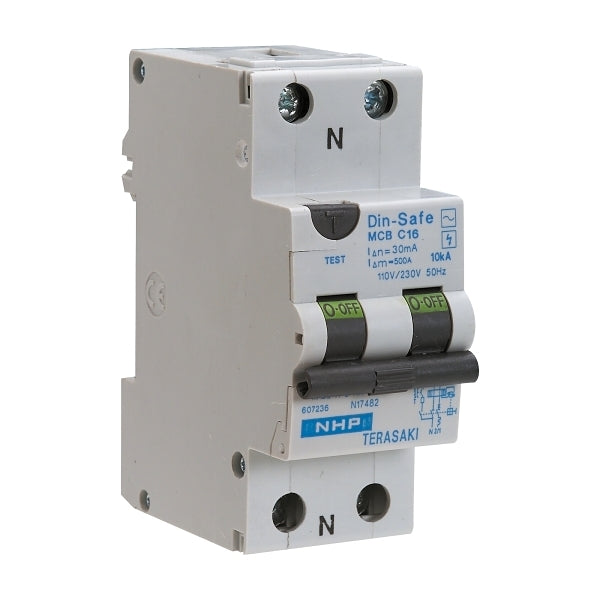 Terasaki RCBO DIN-SAFE 10kA 1PN 32A C CURVE 30mA TYPE A