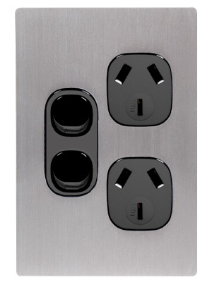 Vynco S/G Urban Powerpoint Vertical 2G 10A Black Silver Metal