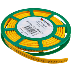 PARTEX POK 10/4 DISC YELLOW:P CABLE MARKERS