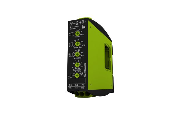 Tele Current Monitoring Relay, 5 Amp, 3-Phase AC, multifunct