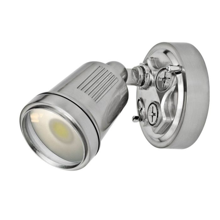 BRILLIANT HUNTER-III 1 LIGHT LED FLOODLIGHT - SATIN NICKEL