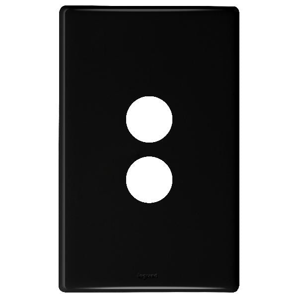 Legrand HPM ED 2 GANG COVERPLATE BLACK