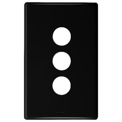 Legrand HPM ED 3 GANG COVERPLATE BLACK