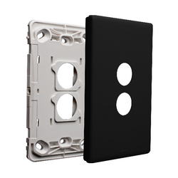 Legrand HPM ED 2 GANG GRID&COVPLATE BLACK