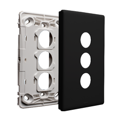Legrand HPM ED 3 GANG GRID&COVPLATE BLACK