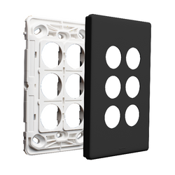 Legrand HPM ED 6 GANG GRID&COVPLATE BLACK