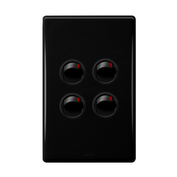 Legrand HPM ED 16A 4 GANG SWITCH BLACK