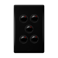 Legrand HPM ED 16A 5 GANG SWITCH BLACK