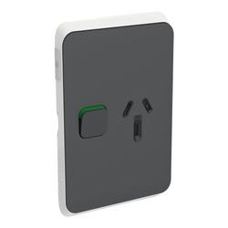 Iconic Skin Socket Sw Vert Single 10A 250V AN