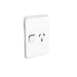 Iconic Skin Socket Sw Vert Single 10A 250V VW