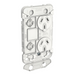 Iconic Grid Socket SwVert Twin 1ExBlank 10A250V