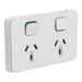 Iconic Skin Socket Sw Horiz Twin 10A 250V CY