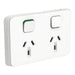 Iconic Skin Socket Sw Horiz Twin 10A 250V VW