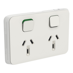 Iconic Skin Socket Sw Horiz Twin 10A 250V WY
