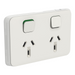 Iconic Skin Socket Sw Horiz Twin 10A 250V WY