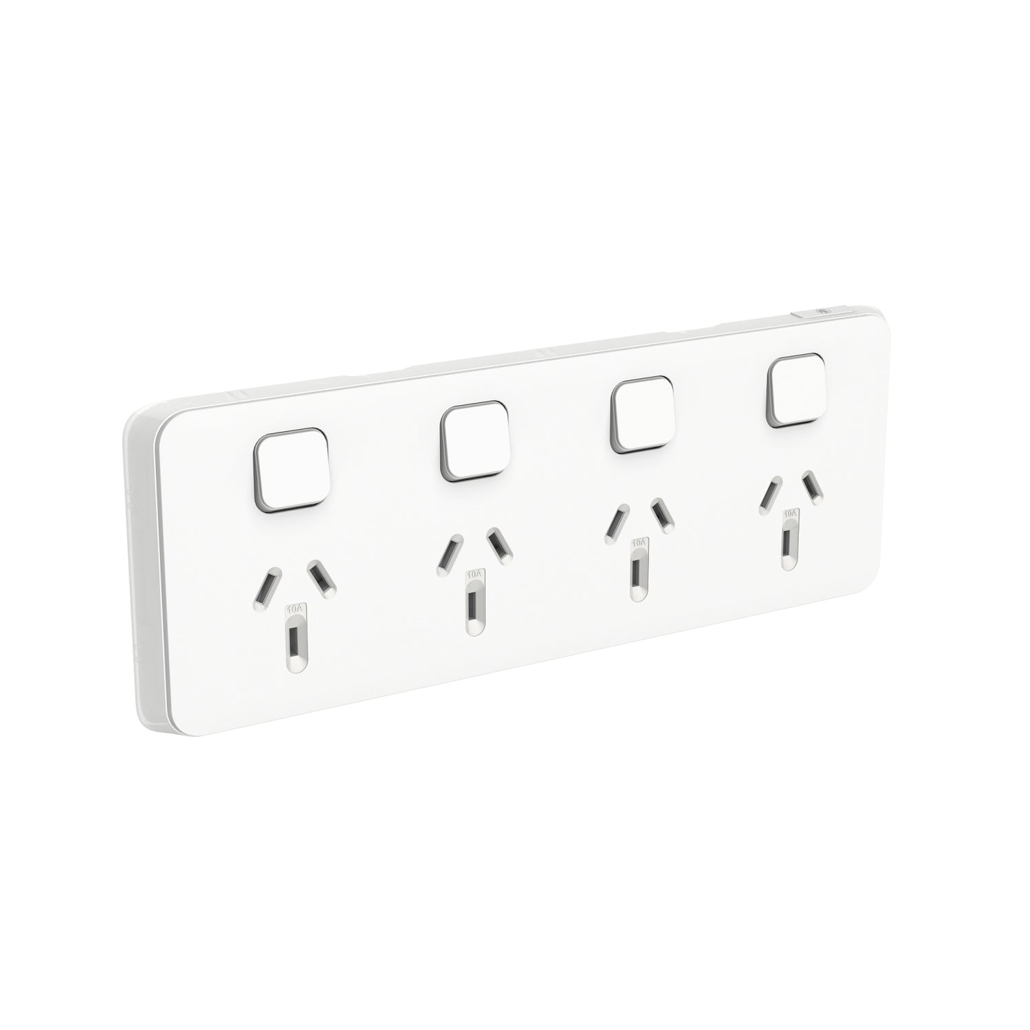 Iconic Socket Sw Horiz Quad 10A 250V VW — Scott Electrical