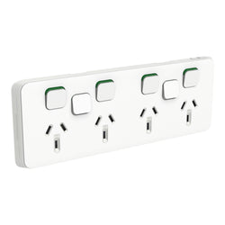Iconic Socket Sw Horiz Quad 2ExBlank 10A250V VW
