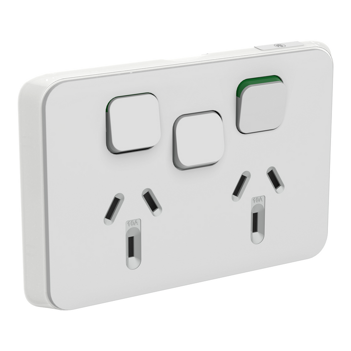 Iconic Skin Socket SwHorizTwin 1ExSw 10A250V CY