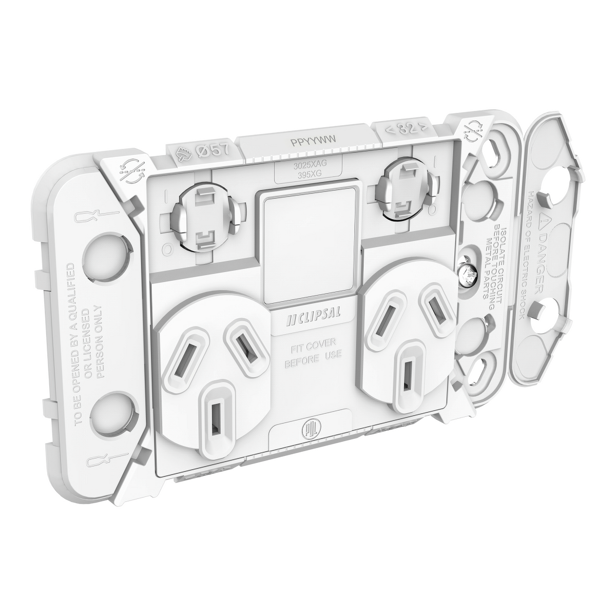 Iconic Grid Socket SwHorizTwin 1ExBlank 10A250V — Scott Electrical