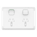 Iconic Skin Socket Sw Horiz Twin 10A 250V XW
