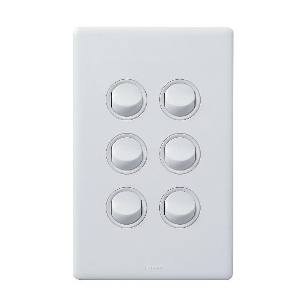 Legrand HPM ED 16A 6-GANG SWITCH WE