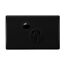 Legrand HPM ED 15A SINGLE POWERPOINT BLACK