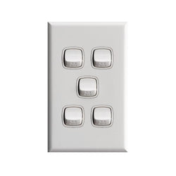 Legrand HPM Five gang 10A white