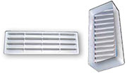 Manrose Vertical Louvred Airbrick Outlet With Connector White Simx